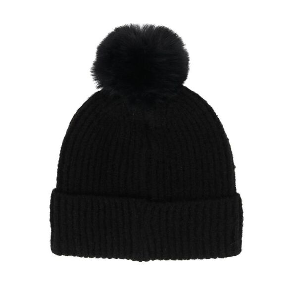 David & Young Women's Mama Knit Winter Beanie with Matching Pom - Picture 2 of 6